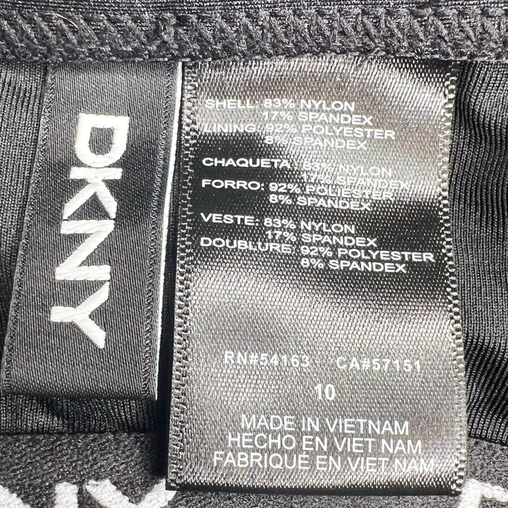 DKNY Women's Black Stretch Lined Cutout Bandeau One Piece Swimsuit - Picture 7 of 7